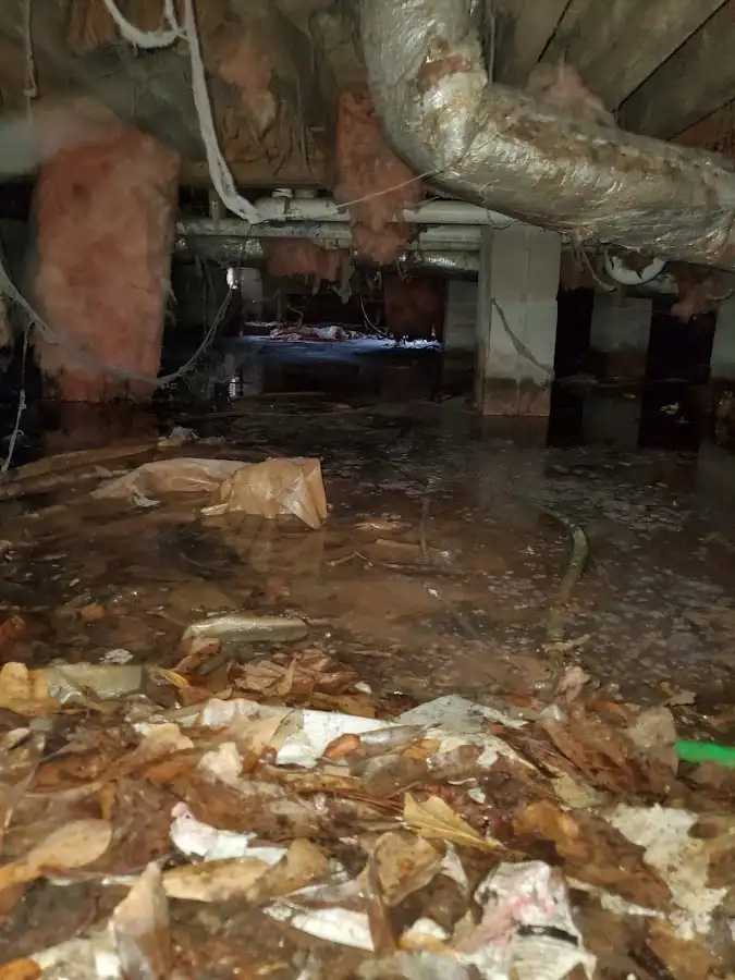Crawl space flood assessment for Commercial Water Damage Restoration in Calhoun